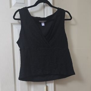 Nine & Co. Black Lace Sleeveless Blouse